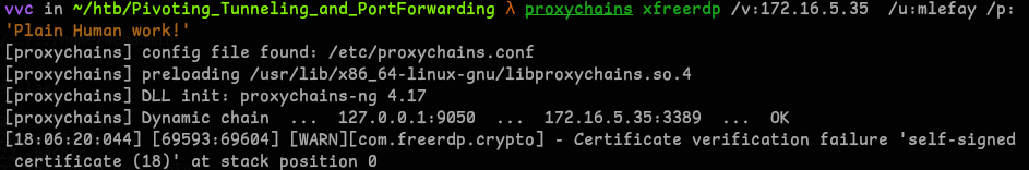 Proxychains Login
