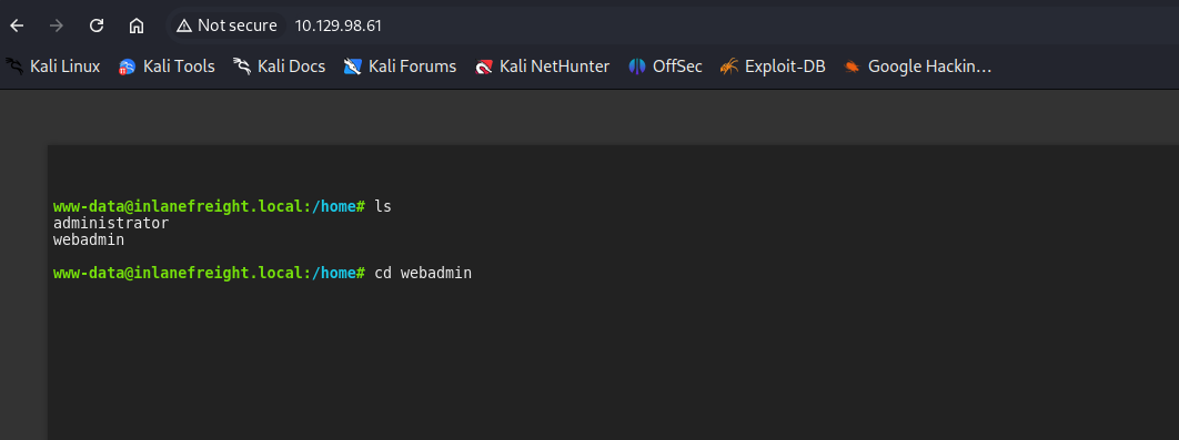 Users in Home Directory